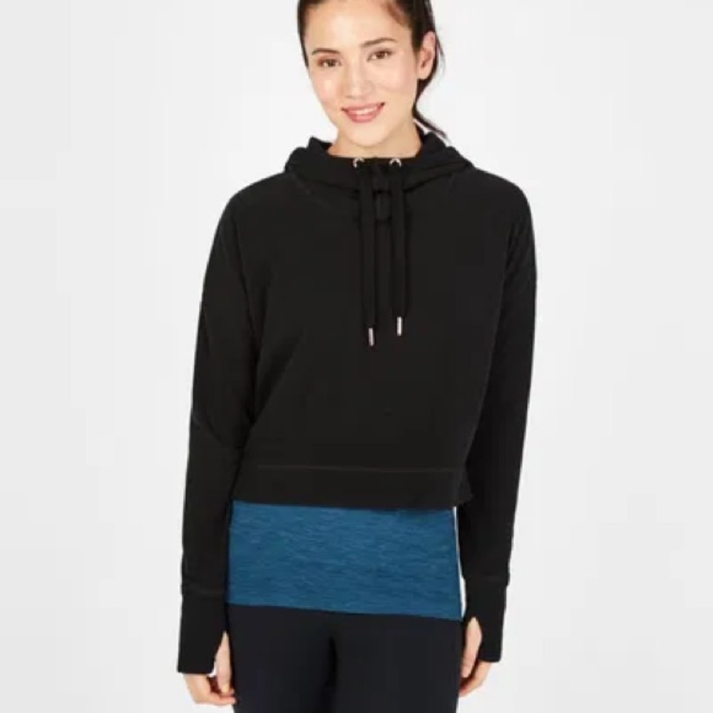 Sweaty Betty Escape Luxe cropped fleece hoodie, M